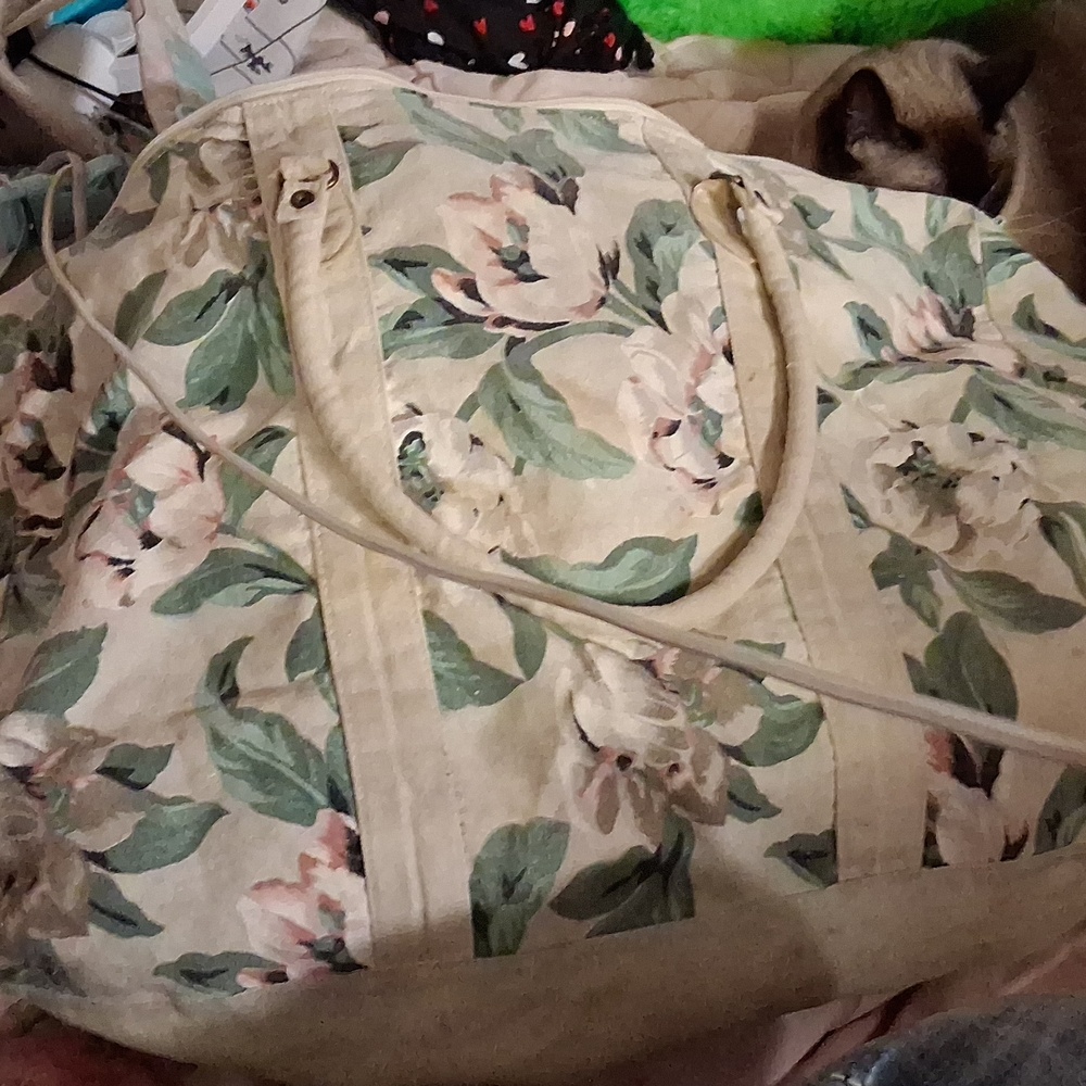 Floral Canvas Tote Bag